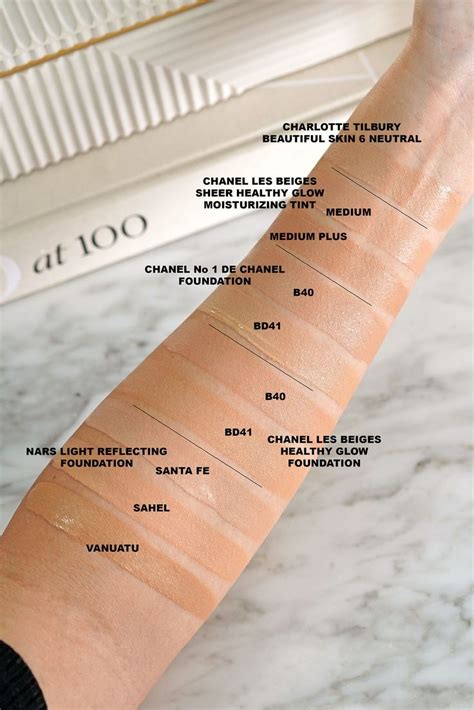 chanel no 1 foundation swatches